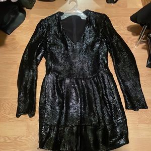 Never worn lyes  Saint Laurent sequin dress zippers on arms vintage size4